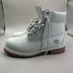 Timberland Boots Big Kids Size 3.5 Mint Green 6 Inch Premium Leather Lug Sole