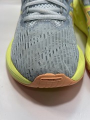 Asics Kids Size 3 Nova Blast Grey/Green/Yellow Running Shoes 1014A317