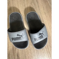 Puma Cool Cat Kids Grey Black Athletic Slide Sandals Size 12C CFB-8623
