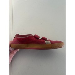 Dolce & Gabbana Hook and Loop Sneaker Shoes Kids 34 US 2.5 Red Leather Straps