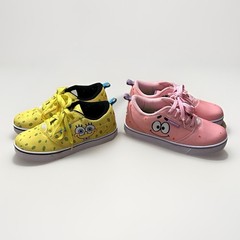 Heelys Spongebob Squarepants & Patrick Sneaker Skate Shoes Youth Sz 6 Lot of 2