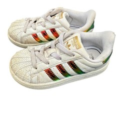 Adidas Superstar Sneakers Kids 7 Iridescent Streetwear Retro Y2K Sporty Classic