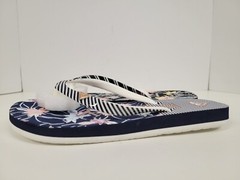 (Mismatched Color): Roxy Kids Blue Floral Flip Flop Sandals Youth Size 1 Sample
