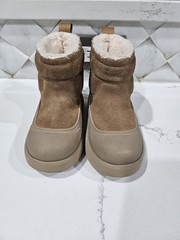 UGG Classic Mini Mod Kids Bootie Brown Suede Shearling Lined Size 11
