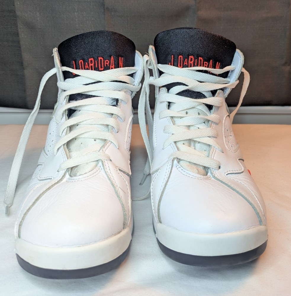 Air Jordan 7 Retro GS ‚White Infrared‘ Sneakers Size 6.5Y (Women’s 8) DQ6040-160