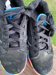 Heelys Propel 2.0 Black Suede Lace-Up Rolling Skate Shoe 4Y US