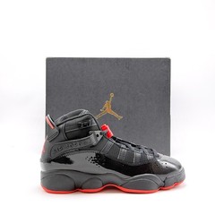 *NEW* Youth Boy NIKE AIR JORDAN 6 RINGS (GS) BLACK / INFRARED 23 (323419 066) 👍
