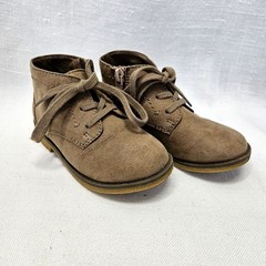 Cat & Jack Chukka Boots Toddler 9 Brown Faux Suede Side Zip Lace Up Desert Shoes