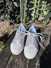 Ground Up White Purple Blue Stitch & Angel Character Sneaker girls kids