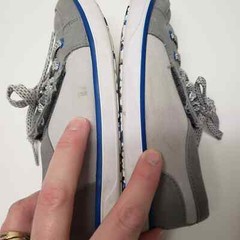 Livie & Luca Girls Boys Unisex Size 13 EUC Grey & Blue Sneakers