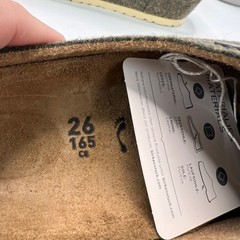 Birkenstock Kaprun Rivet Felt Mule Doubleface Khaki Kids 8/EU26 Narrow Fit NWB
