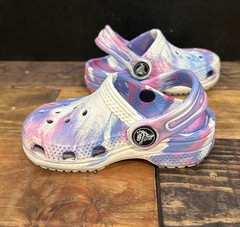 Crocs Classic Marbled Swirl Pink Purple White Slip-on Kids Toddler Size C5