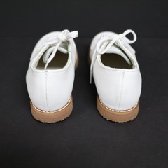 AMILIO CHRIS WHITE LEATHER SADDLE SHOES / OXFORDS LACE UP KIDS SIZE 11 or 12