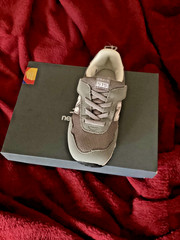 New Balance 515 NEW-B Kids Hook & Loop Sneakers Gray/White US 7C NW515GRY