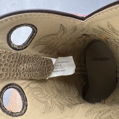 Cody James Gator Print Western Boot Tan Youth Size 9 *LEFT ONLY* Cowboy 43871