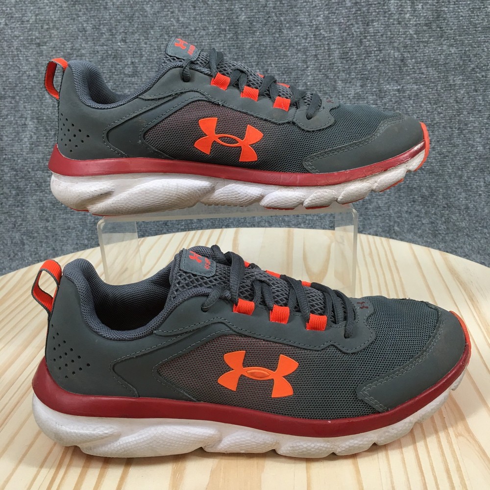 Under Armour Assert 9 Running Shoes Youth Kids 7Y Pitch Grey Chestnut Red