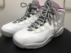 2017 Nike Air Jordan 10 X Retro White Fuchsia Maya Moore PE Size 5Y AA2900-159