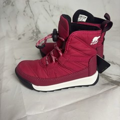 Sorel Whitney II Short Lace kids snow boots Size 8 Toddler Waterproof Fuchsia