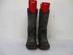 CORRAL Distressed Leather Square Toe Cross Wing Cowboy Boots Sz 3.5 Style A1032
