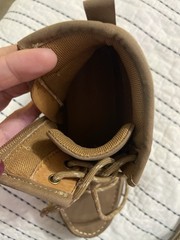 Boys Brown Lace Up Boots Size 4 Side Zip Combat Ankle Boots Lug Sole
