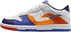 Big Kid’s Nike Dunk Low SE White/White-Light Silver (FQ7674 100)