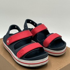 Crocs Crocband Cruiser Sandal Kids 1 Blue Red Open Toe Adjustable Strap Ebay4086