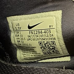 Nike Flex Runner 3 Navy Blue Sneakers No Tie Size 1.5Y