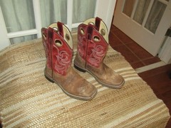 Cody James Brown Square Toe Cowboy Western Boots Youth Size 2 D style 43919C