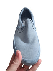 Vans slip on new Unisex pastel mono dusty blue classic