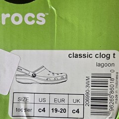 Crocs Classic Clog Toddler Size C4 Lagoon Blue NWT In Box