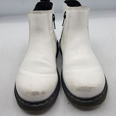 Dr. Martens Junior Size 11 White Smooth Leather Chelsea Boots Walking 2976J