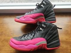Size 9Y- Jordan 12 Retro Deadly Pink