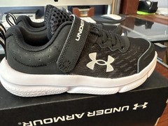 Under Armour Kids UA BPS Assert 10 AC Black/White Running Shoes (3026183-001)