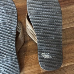 Rainbow Leather Flip Flops Kids Size 11-12 Premier Leather Beach SEE MEASUREMENT