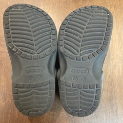 Crocs Fun Lab Classic AM Shark Clog Toddler Size 10 Black Gray Fin Waterproof
