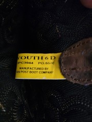 Dan Post Little River Youth Leather Boots Square Toe 6D Barely Used