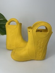 Crocs Yellow Kids Handle It Pull-On Rain Boots Childrens Kids Size 11 C11