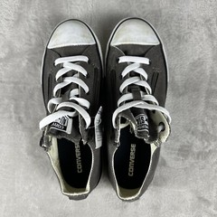 Converse Chuck Taylor All Star Shoes Junior 4 Grey Zipper Unisex Sneakers Youth