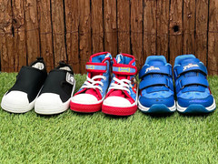3x pairs: Spiderman, Paw Patrol and BBEIHU sizes EUR 25, 26, 27 or UK 7, 8, 9