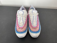 Nike Air Max 97 SE (GS) White Lightning Blue Size 7Y White Pink Blue Multicolor