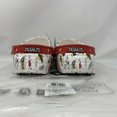 NEW SIZE J6 CROCS KIDS PEANUTS CLASSIC CLOG 208630-94S WHITE/MULTI RARE