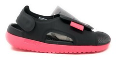 Nike Sunray Adjust 5 Black/Pink GS/PS Kids Girls Adjustable Sandals AJ9076 002