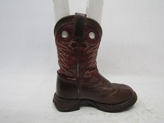 Durango Youth Sz 9 M Red Brown Leather Buckaroo Cowboy Western Boots