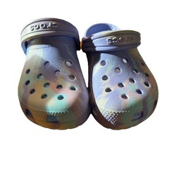 Kids Tie Dye Crocs Clog Sandals Beach Pool Shoes Purple,Pink & Aqua Size C13