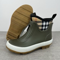 Burberry Check Neoprene Rubber Rain Boots -Green- Children’s Size 30 (12.5)
