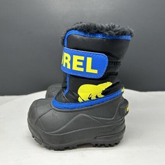 Sorel Commander Snow Winter Boots Kids Toddler Size 4 Waterproof Insulated Black