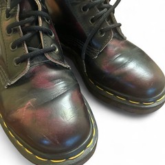 Doc Martens 1460 Burgundy Leather Combat Streetwear Gorpcore Boots Boys Size 3