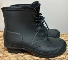 Hunter Original Blue Thurloe Rain Boot Kids Youth Sz 3B 4G Waterproof Lace Up