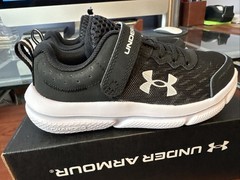 Under Armour Kids UA BPS Assert 10 AC Black/White Running Shoes (3026183-001)