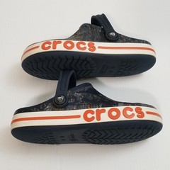 Crocs Bayaband Printed Summer Clog Crocs Navy Blue Unisex Clog Size J1